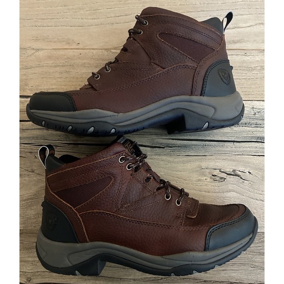 Ariat Shoes - ARIAT ATS Lace Up Terrain Womens Boots Sz 8B Cordovan Brown Leather 10004138